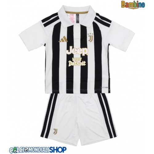 Maglie da calcio Juventus Prima Maglia Bambino 2026-27 Manica Corta + Pantaloni corti)